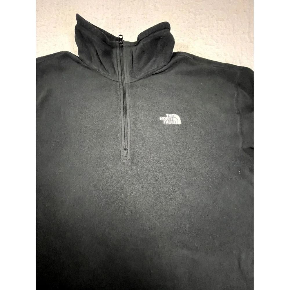 The North Face Never Stop Exploring Glacier Fleece Jacket Mens XL Black 1/4 Zip - Picture 3 of 9